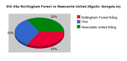 Thống kê đối đầu Nottingham Forest vs Newcastle United
